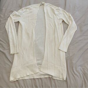 GAP Long Elegant Cream Open-Front Cardigan Women’s Size XS